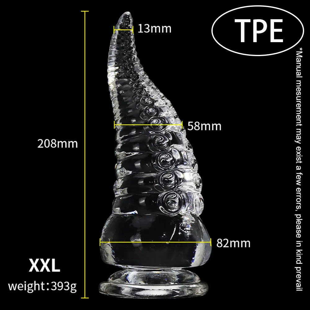 Tentacle Dildo Octopus Animal Sex Toy Tpe/Silicone/Glass Dildo Anal Plug Progressive Vaginal Dilators Monster Penis Big Buttplug