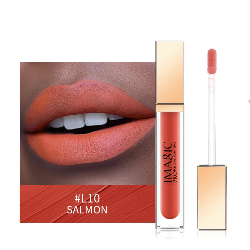 IMAGIC 20Colors Lip Glaze&Gloss Long Lasting Matte Moisturizing Lightweight Pigment Liquid Lipstick Silky Texture Women Makeup