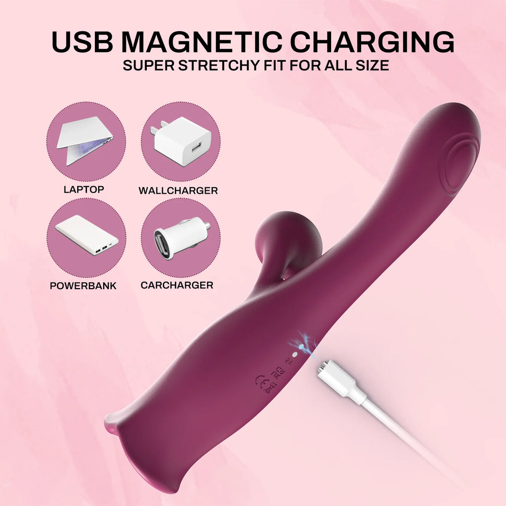 3-in-1 Super Powerful Vibrator 10 Speed 10 Vibration Modes Clitoral G Spot Stimulator Wand Dildos Sex Toys for Woman & Couple