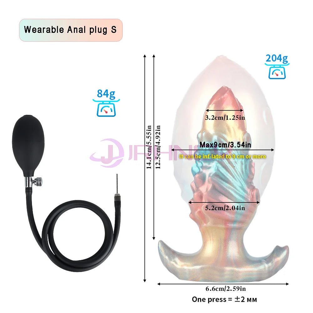 Dog Knot anal Dildos inflatable Buttplug max 11cm huge anal dilation plug sex toys for women men BDSM G-Spot Prostate Massage