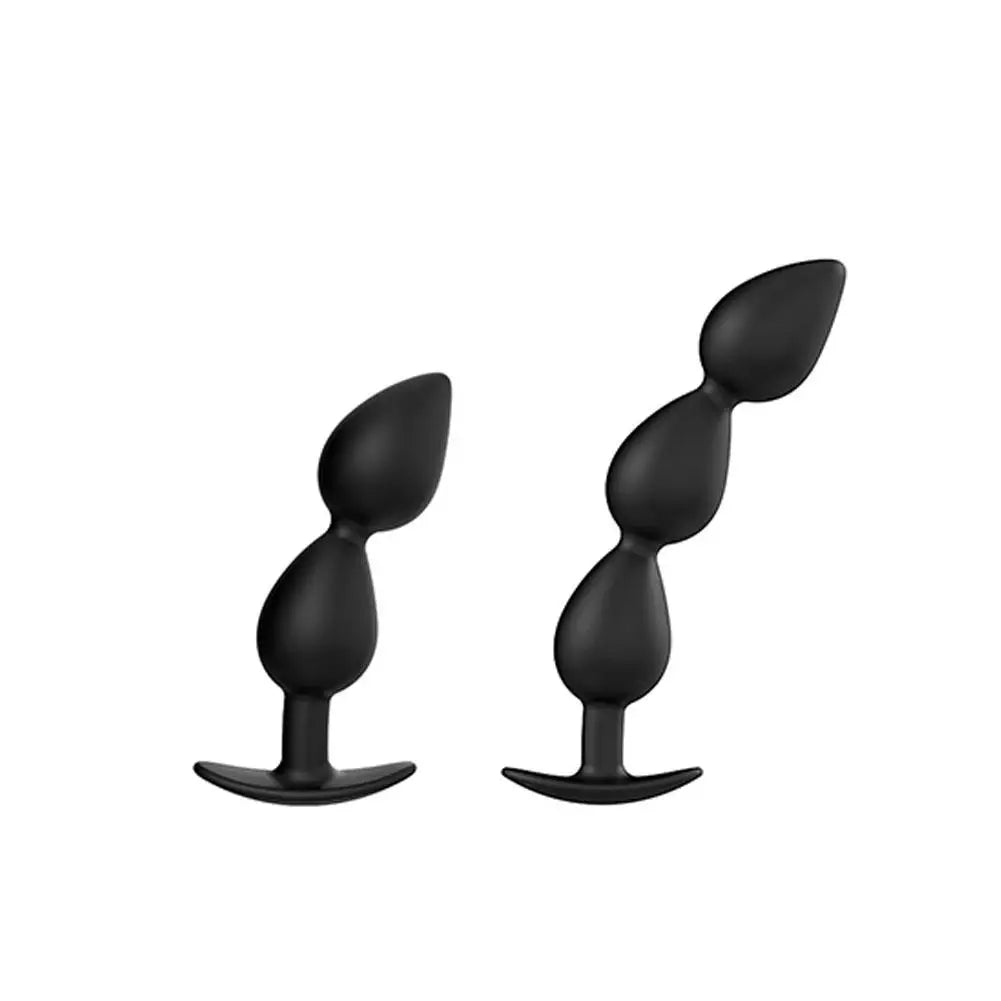 Wearable Anal Plugs With Steel Balls Ilicone Anal Dilation Training Anal Beads Fake Dildo Analplug Buttplug Sex Toy