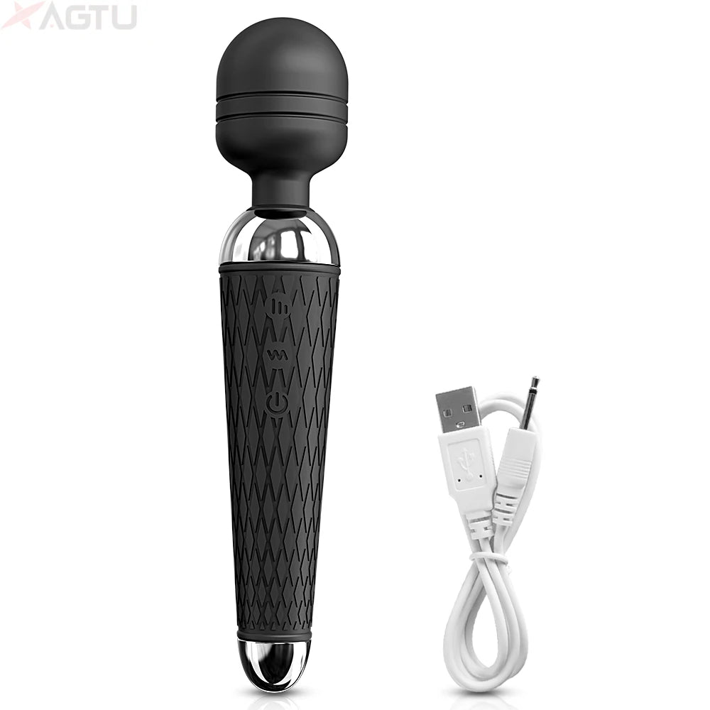 Powerful Clitoris Dildo Vibrator Erotic Sex Toys for Women 20 Patterns Vibration Magic Wand G-spot Massager Female Masturbator