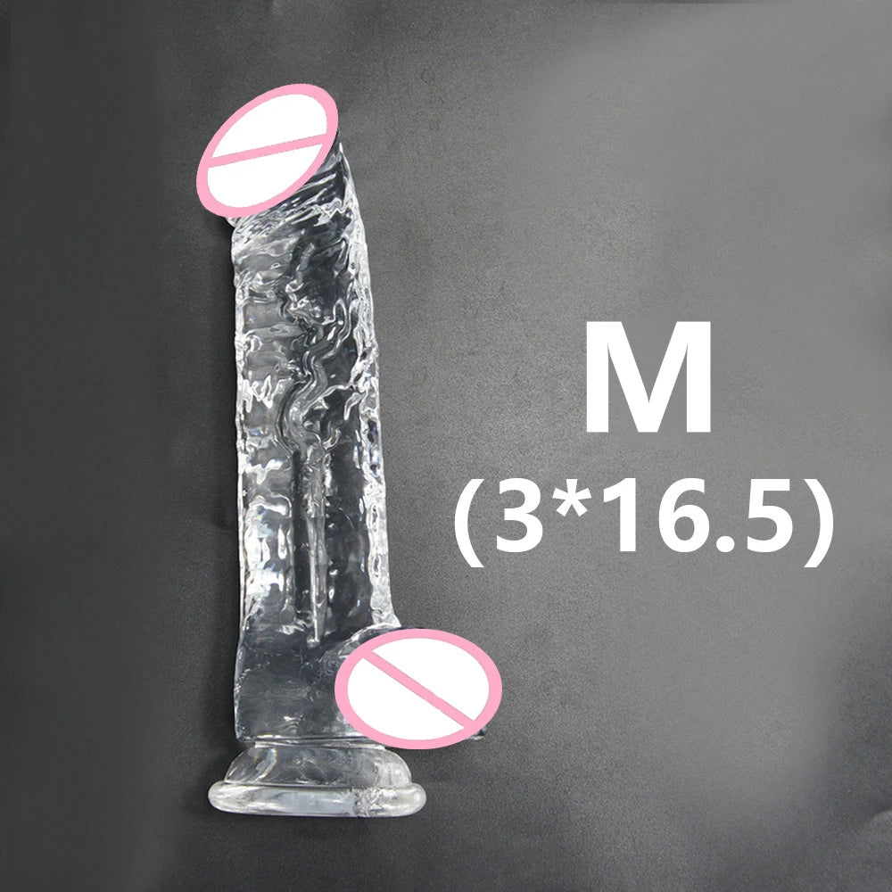 New Realistic Dildos Erotic Jelly Dildo With Super Strong Suction Cup Sex Toys for Woman Men Artificial Penis G-spot Simulation