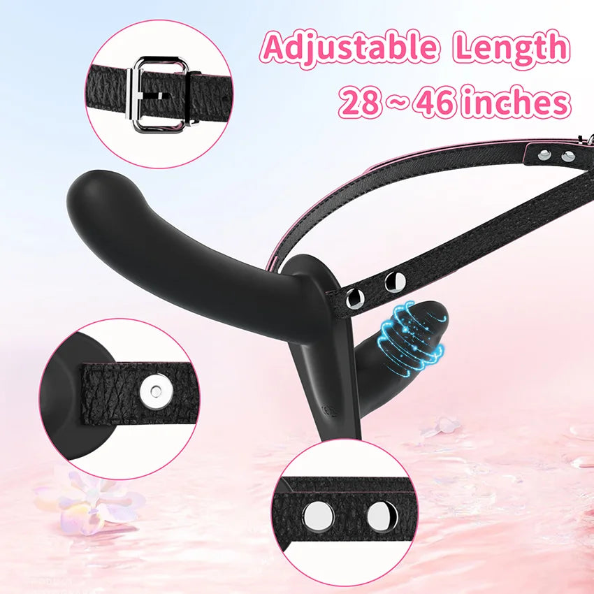 Wearable Double Vibrators Penetration G-Spot Strap On Dildo Panties for Lesbian Vagina Massager Couples Sex Toys Adult Products