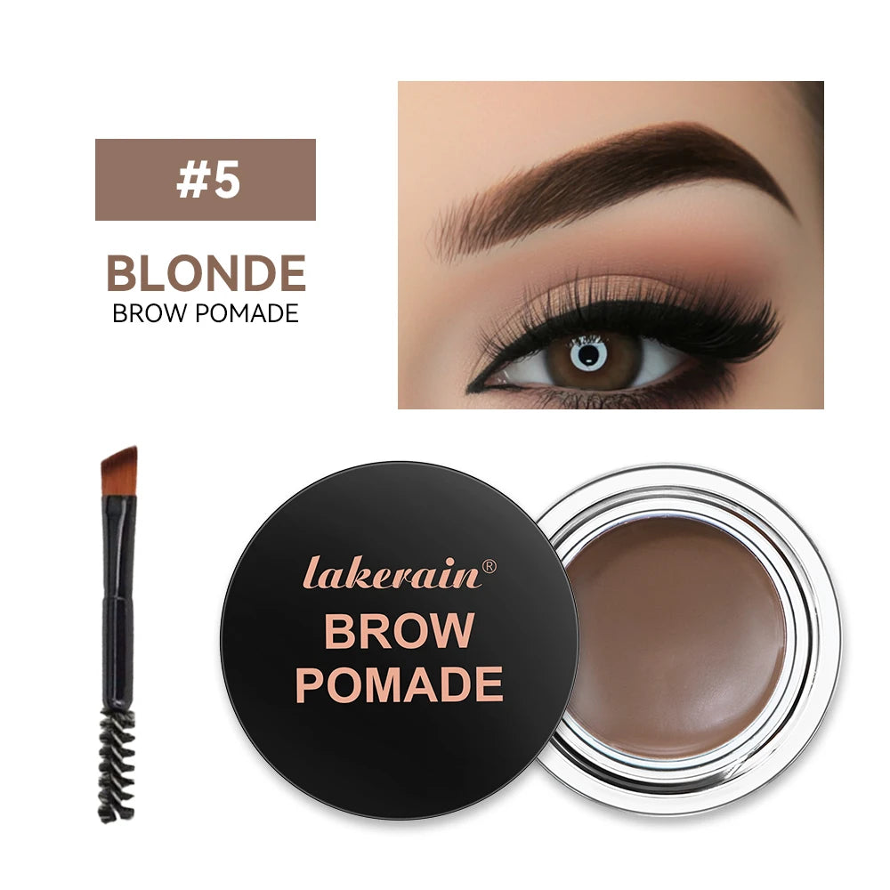 6 Colors Long-lasting Eyebrow Enhancers Makeup Waterproof 3D Natural Eye Brow Pomade Eyebrow Gel With Brush Professional Makeup