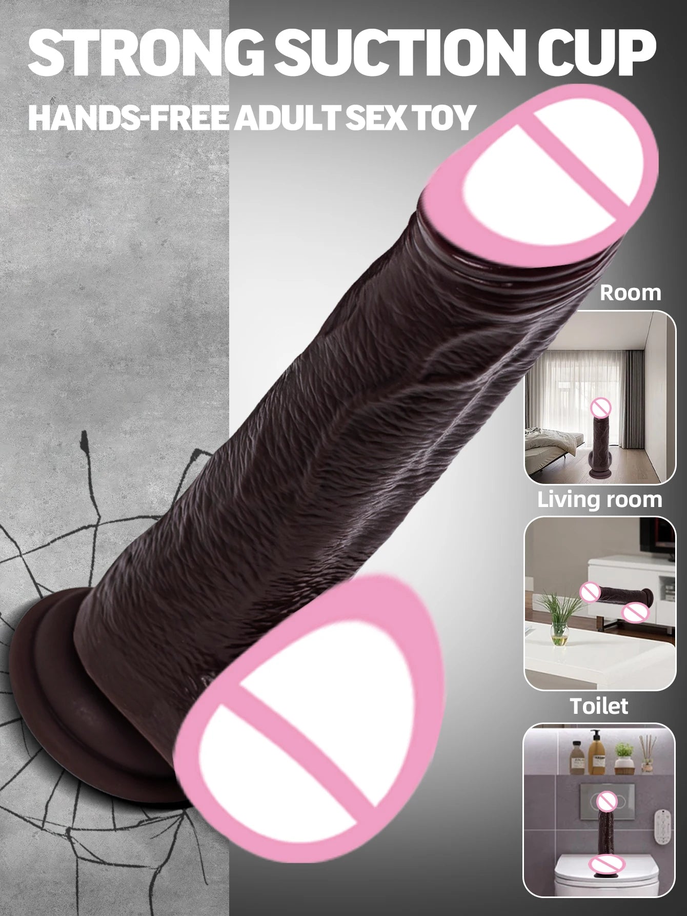 Women's Realistic Large Dildo Vibrator Sex Toy with Heating Function Big Penis Remote Control Telescopic Vibrator for Anal Use