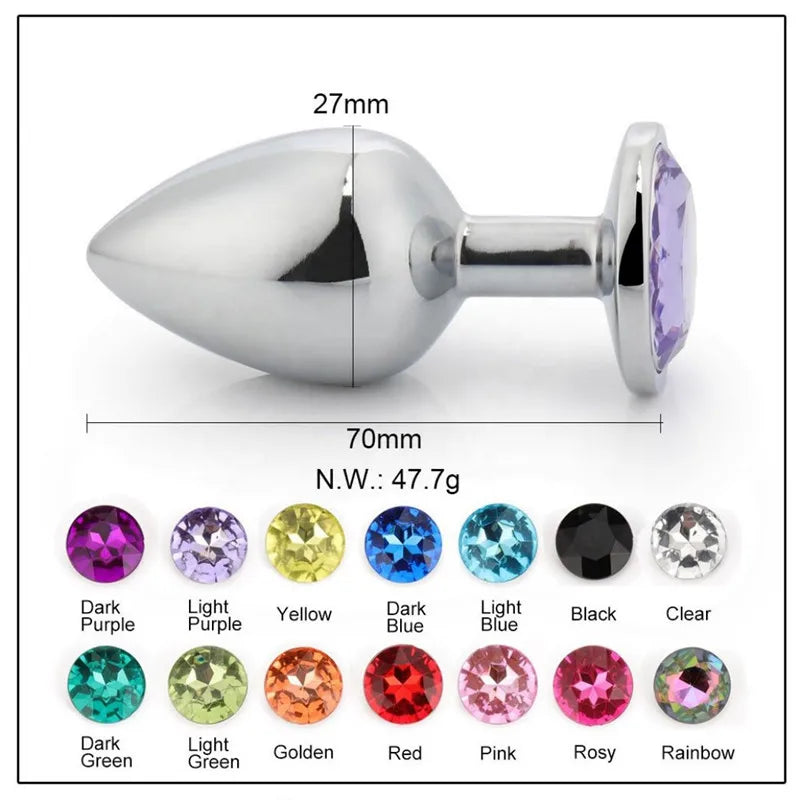 Metal Anal Plug Wearable Butt Plug Jewelry Dilator Dildo Prostate Massager Sex Toy for Men And Women Dropshipping