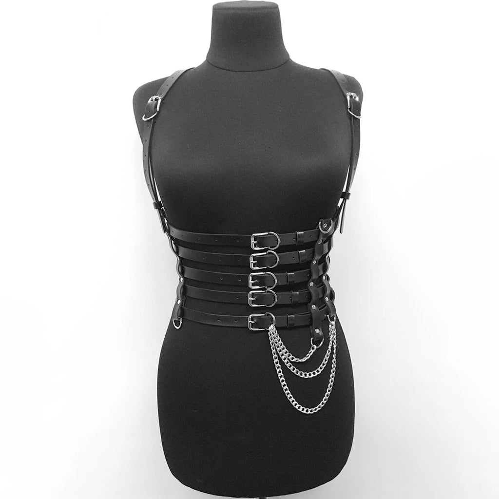 Women Harness Belt PU Leather Body Harness styling Sexy Gothic Fetish Bdms Bondage lingerie Fetish Clothing Exotic Accessories