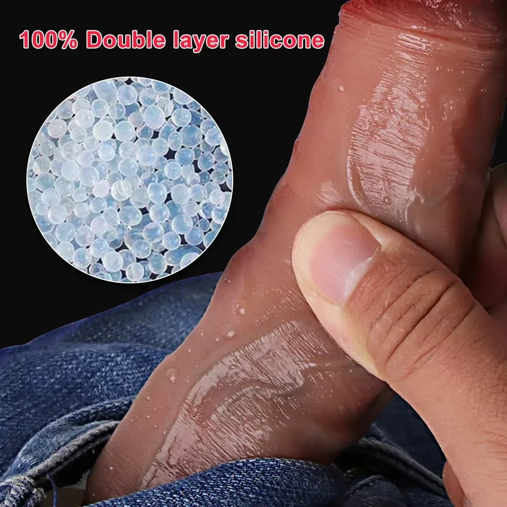 Big Penis Telescopic Dildo Masturbator Vibrator for Remotely Controlled Heating Realistic  Masturbation Massager Sex Toys for Ma