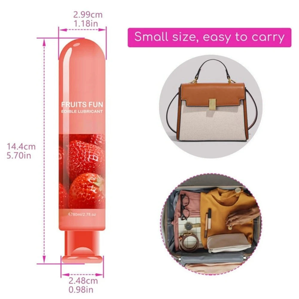 80ml Adult Sexual Body Smooth Fruity Lubricant Gel Edible Flavor Sex Health Product Perfect To Warm Up Sensual Massage Sex Toys
