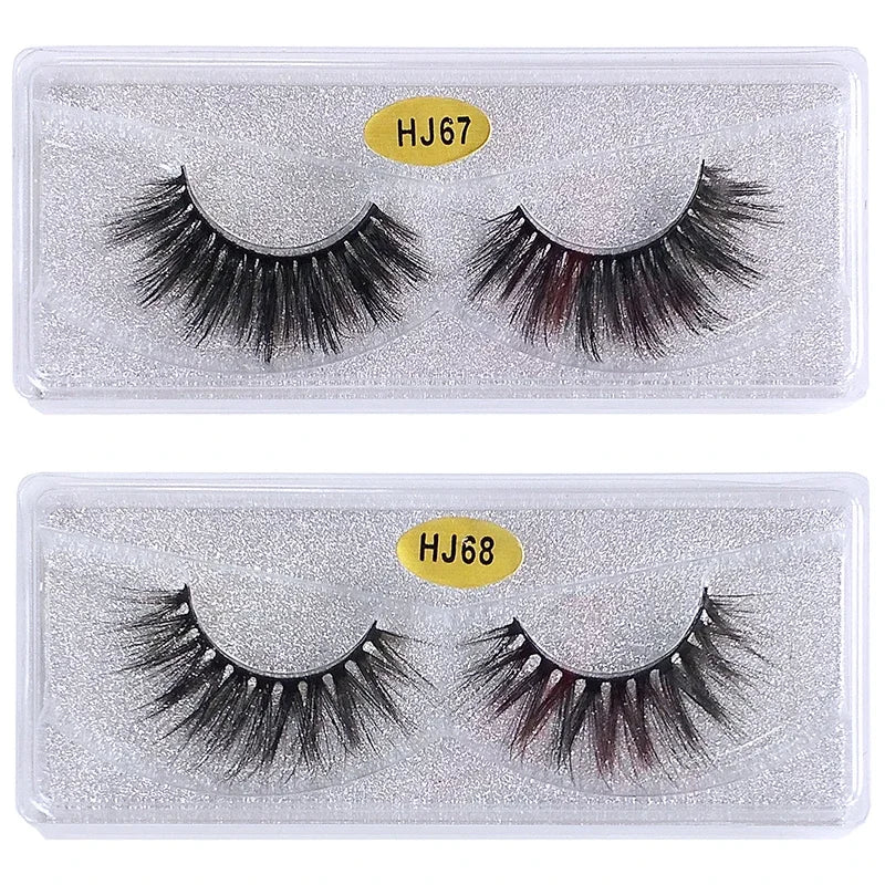 20 Pairs 3d False Lashes Bulk Natural Thick Fluffy False Eyelashes Makeup Fake Eyelashes Pack