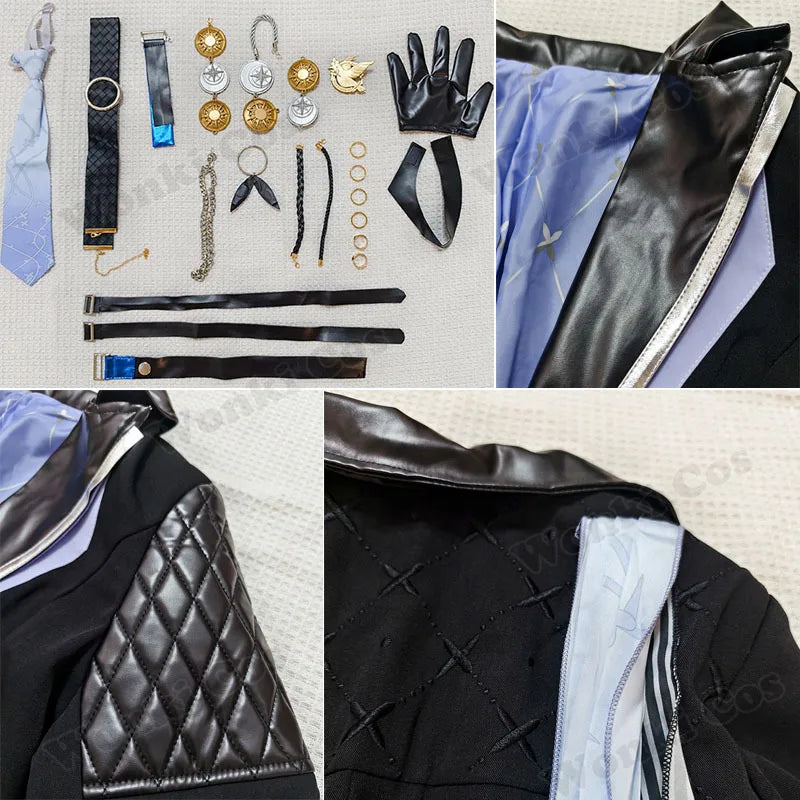 Game ZZZ Hugo Vlad Cosplay Costume Wig Hair Zenless Zone Hugo Cosplay Men Role Play Carnival Outfits for Anime Events