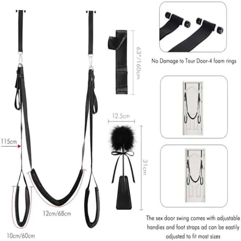 Indoor Sex Swing Bondage Restraint BDSM Hanging Sex toys for Women Adjustable Strap Open Legs Spreader Couple Sex Flirting