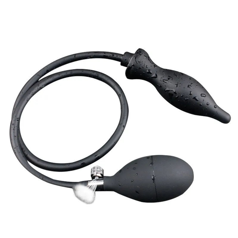 Inflatable Anal Plug with Metal Ball for Men&Women Extra Large Prostate Massager &G-Spot Stimulator Premium Comfort Anal Dilator
