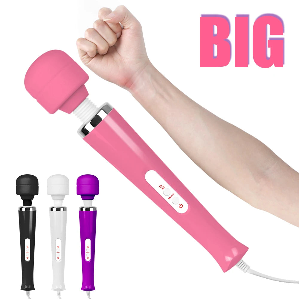 Big Powerful AV Vibrator Electric Adjustable Modes G-spot Dildo Clitoral Stimulator Body Muscle Relaxation Erotic Adult Sex Toys