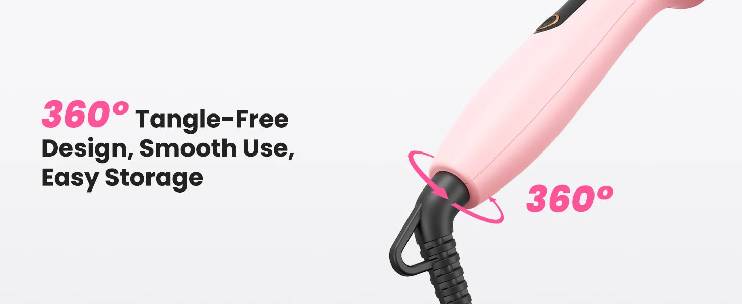 Dual Voltage Ionic Thermal Brush For Curling And Straightening 6 Temperature Settings & LED Digital Display Hot Air Styler
