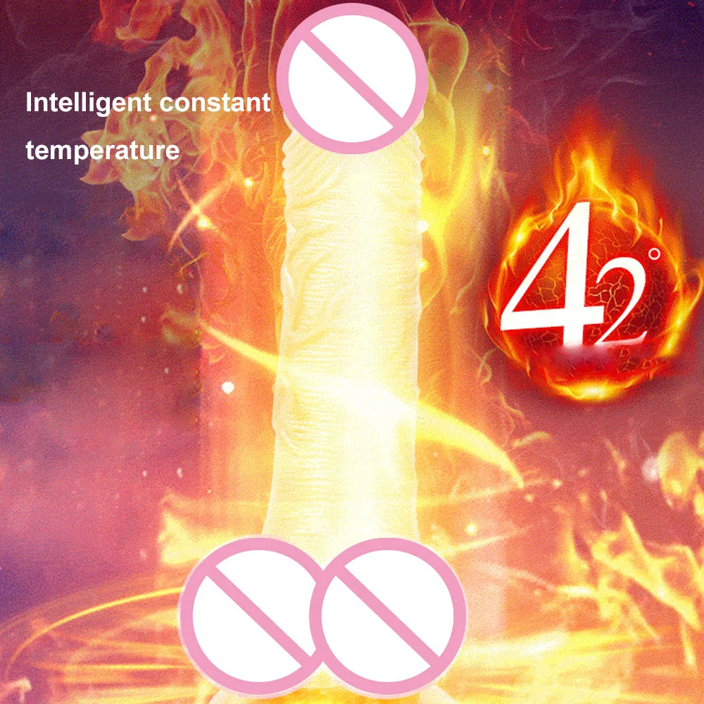 Telescopic Heating Dildo Vibrators Sex Toys For Women G-spot Massage Huge Realistic Penis Vibrator Female Masturbator Sex Shop