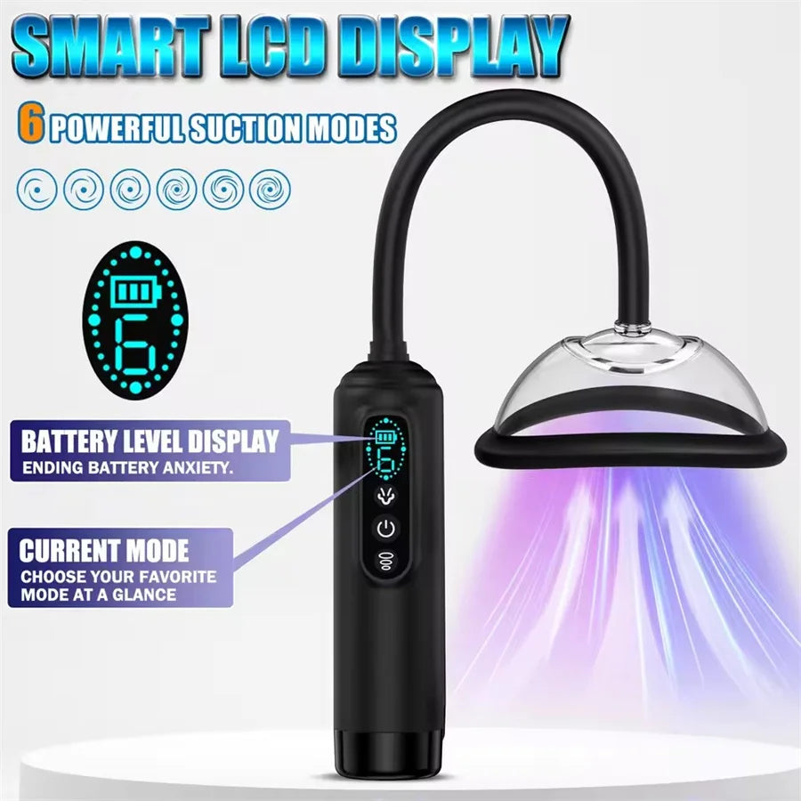 Pussy Pump Vibrator BDSM Electric Vacuum Sucking Vagina Sex Pump 6 Suction Clit Nipple Sucker Vibrator Sex Toy For Women