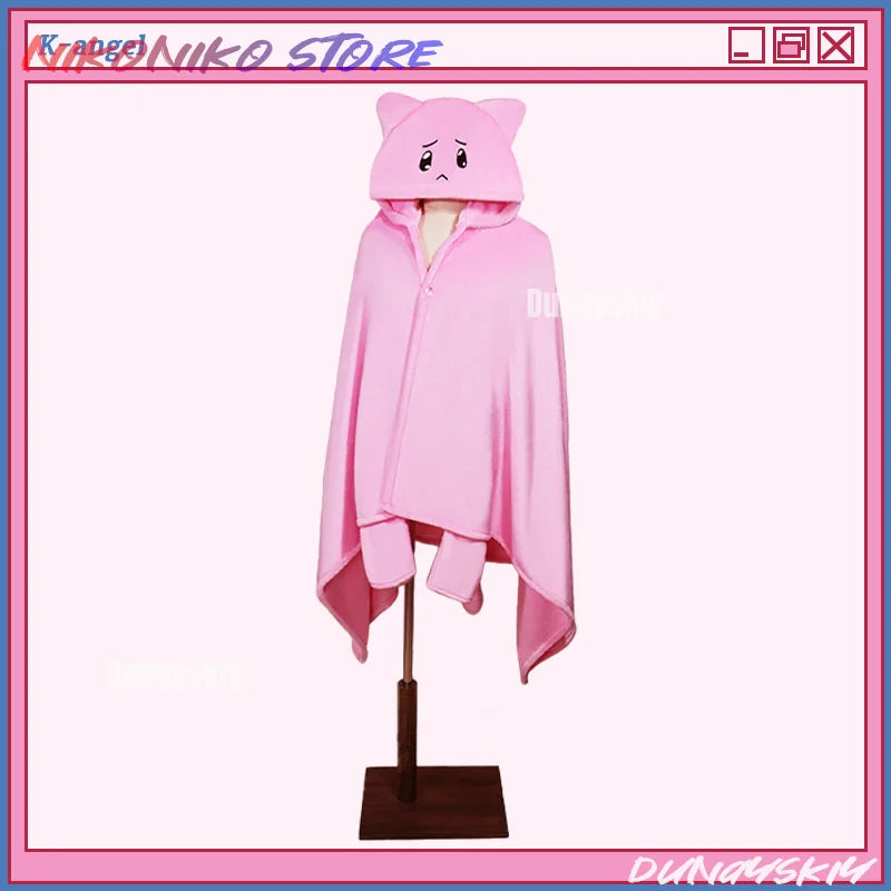 Game Needy Girl Overdose KAngel Cosplay A P Pink Cat Head Air Conditioning Carpet Anchor Girl Heavy Dependence On COS Sugar