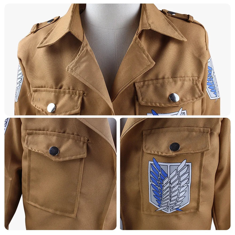 Cosplay Anime Levi Ackerman Mikasa Ackerman Cosplay Costume Eren Jaeger Outfits Hange Zoe Cosplay Costume AOT Full Set