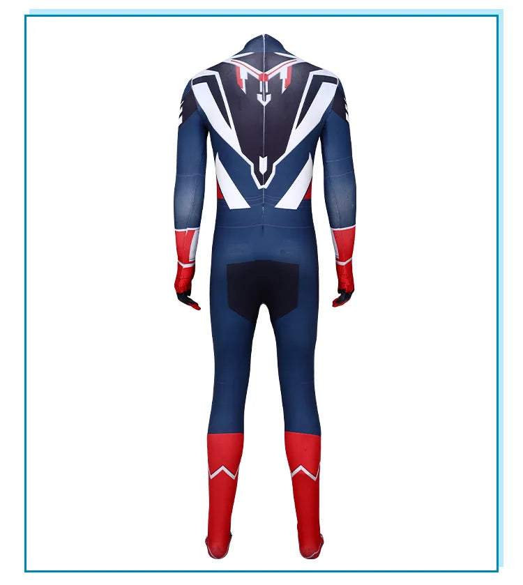 New Captain America 4 Cosplay Kid Adults Jumpsuit Superhero Clothing Creative Party Halloween Carnival Party Suit