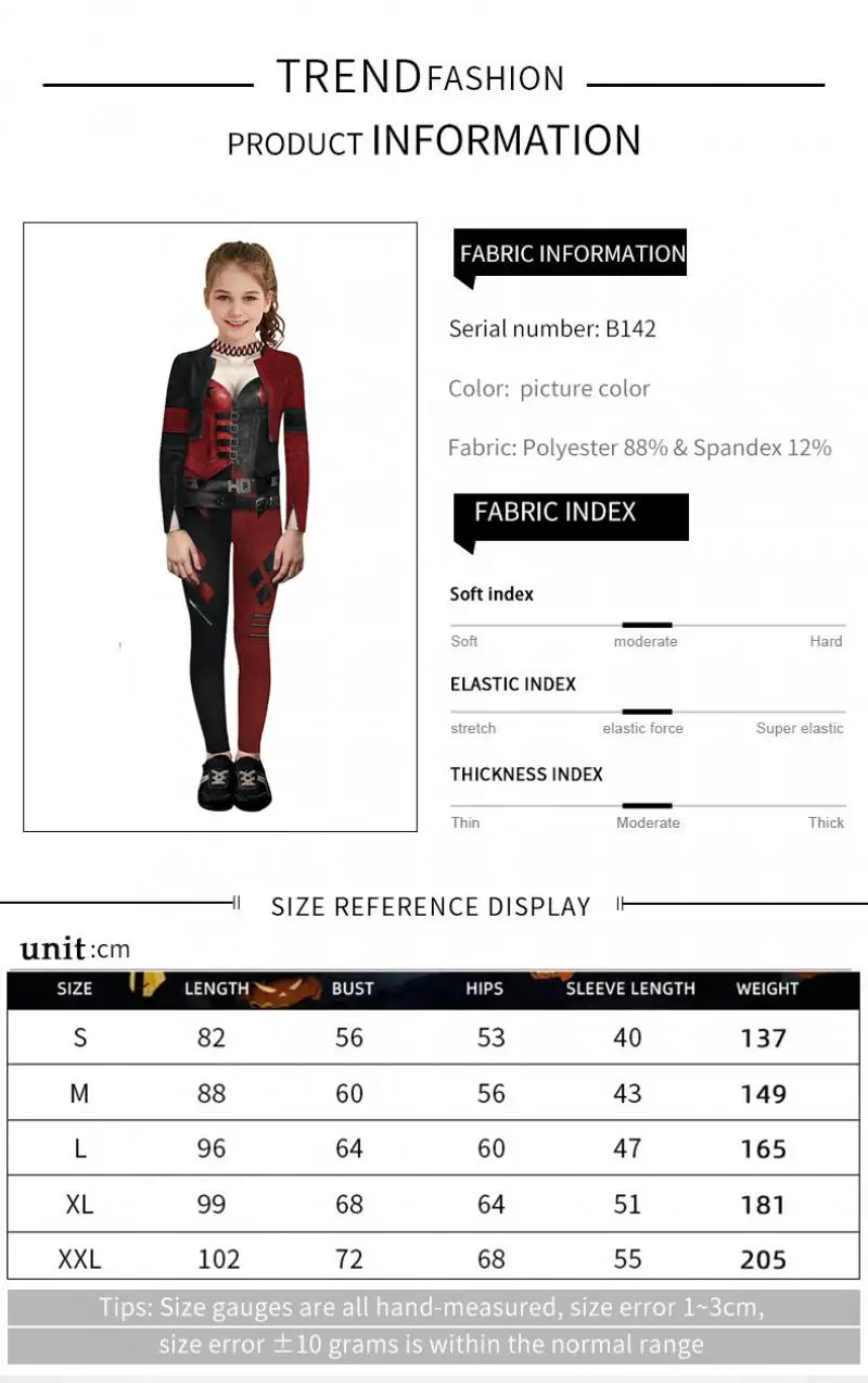 [You're My Secret] Clown Women Cosplay Costume Halloween Dress Up Matching Set Carnival Party Dress Leggings Cool Bodysuit