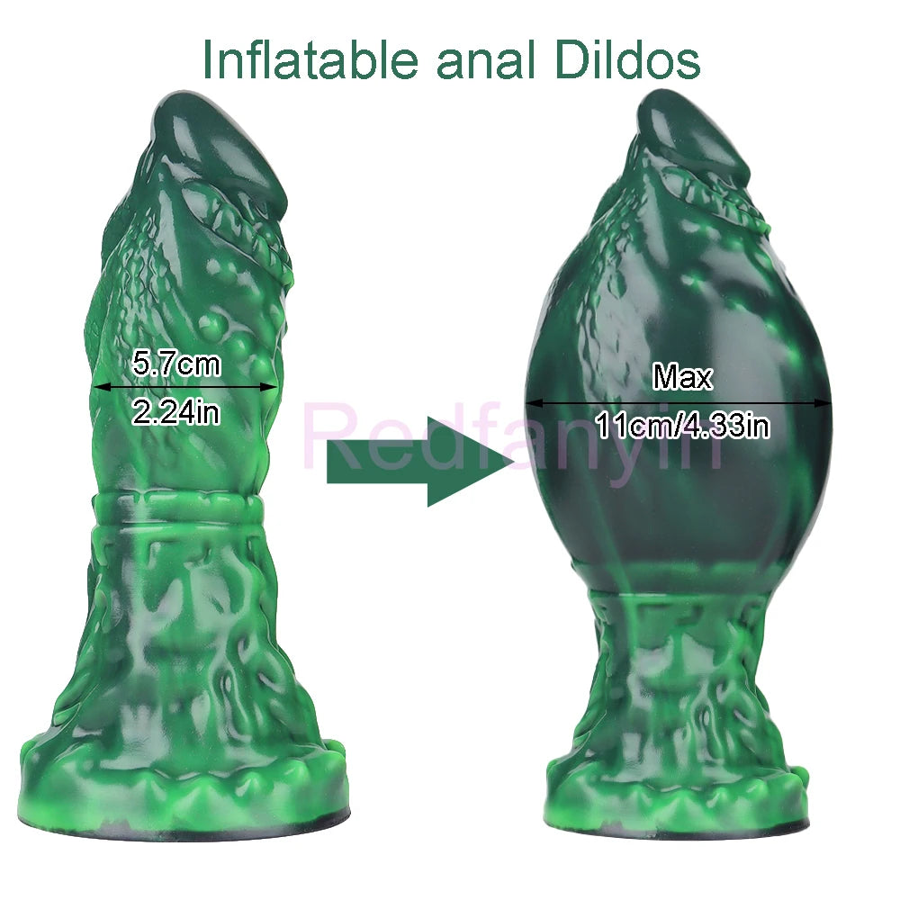 Inflatable Anal Plug Max 11cm Huge Buttplug Inflatable 18+ BDSM Sex Game for Women Men Gay Anal Dilation Prostate/G-spot Massage
