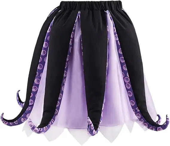 Ursula Costume Black Purple Sea Witch Costume Octopus Tentacle Tutu Dress for Women Halloween Carnival Party Mermaid Cosplay