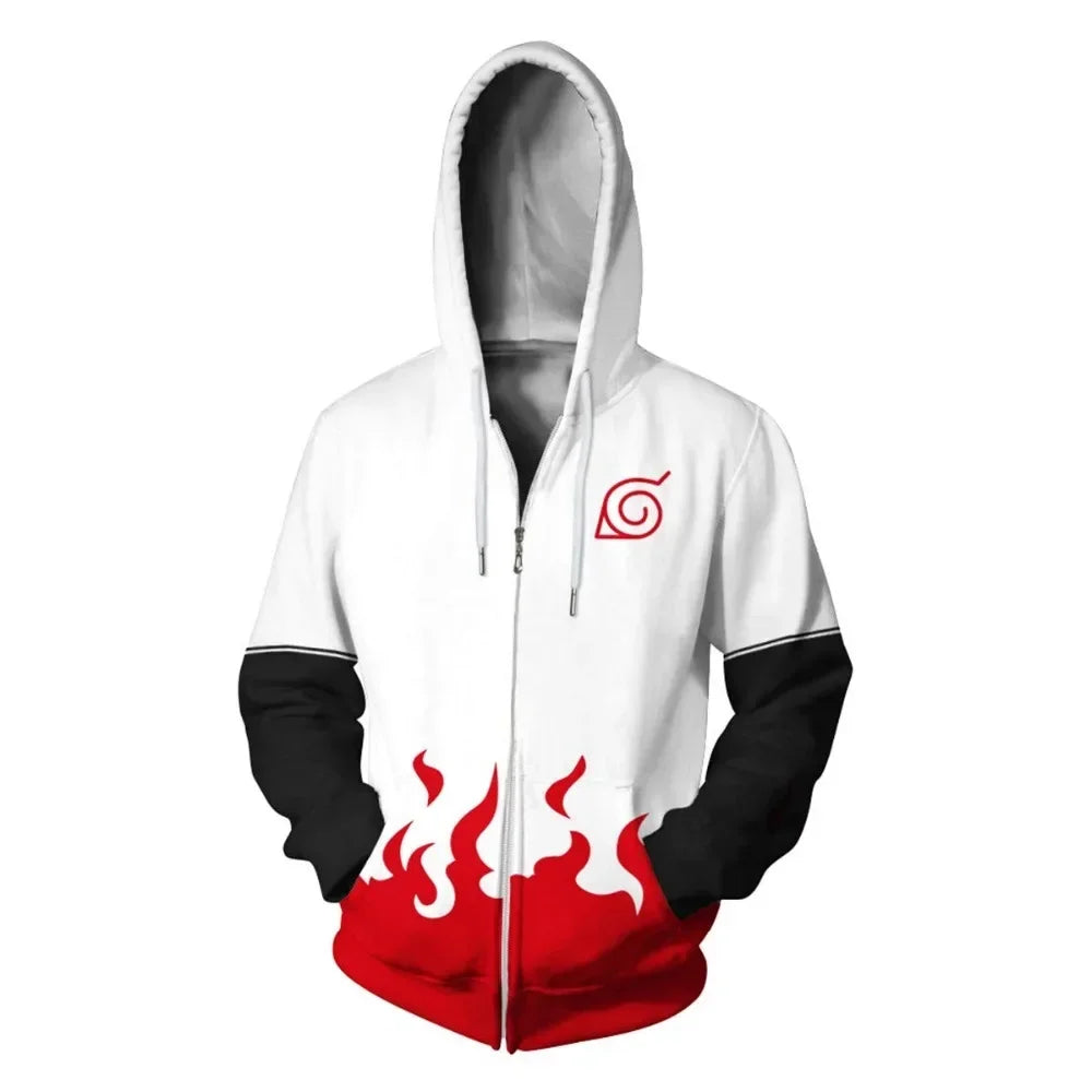 Anime Zip Hoodie Jackets Cosplay Clothes Costumes Men Hoodies Sweatshirts Zipper Tops Sasuke Sweatshirt Kakashi Tops