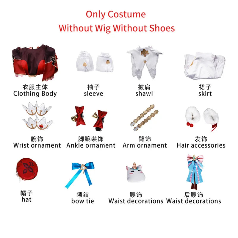 Hyacine Cosplay Costume Wig Hair Game Star Rail Hyacinthia Cosplay Shoes Anime Events Comic Con Women Party Outfits