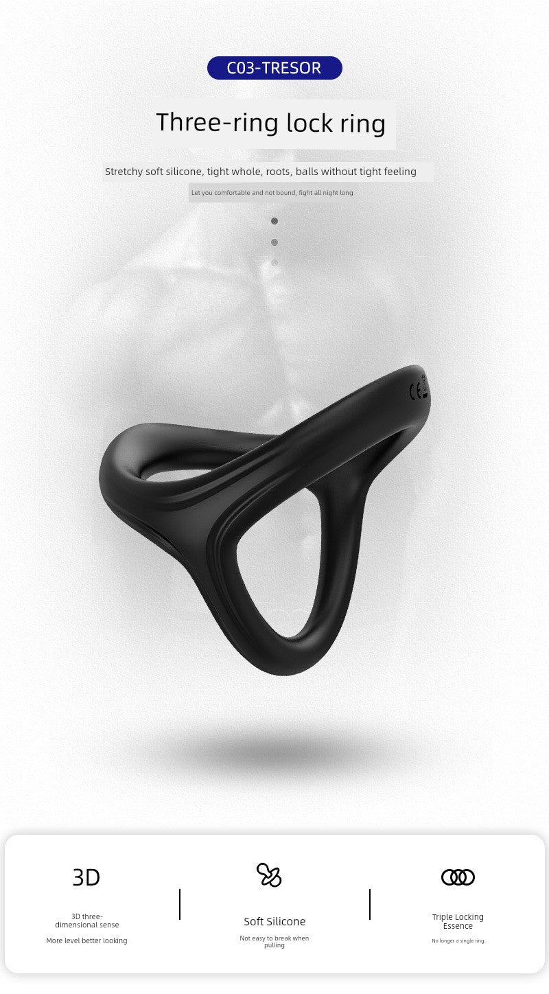 Men's Horseshoe Ring Men's Silicone Lantern Ring Soft Rubber Ring Couple's Product Adult Supplies Y Ring Lasting Retention
