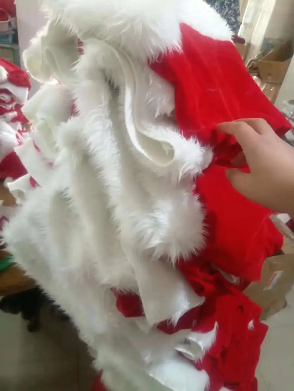 Santa Claus Cosplay Costume Christmas New Year Men Costumes Deluxe Classic Adults Set Halloween Carnival Party RolePlay Suits