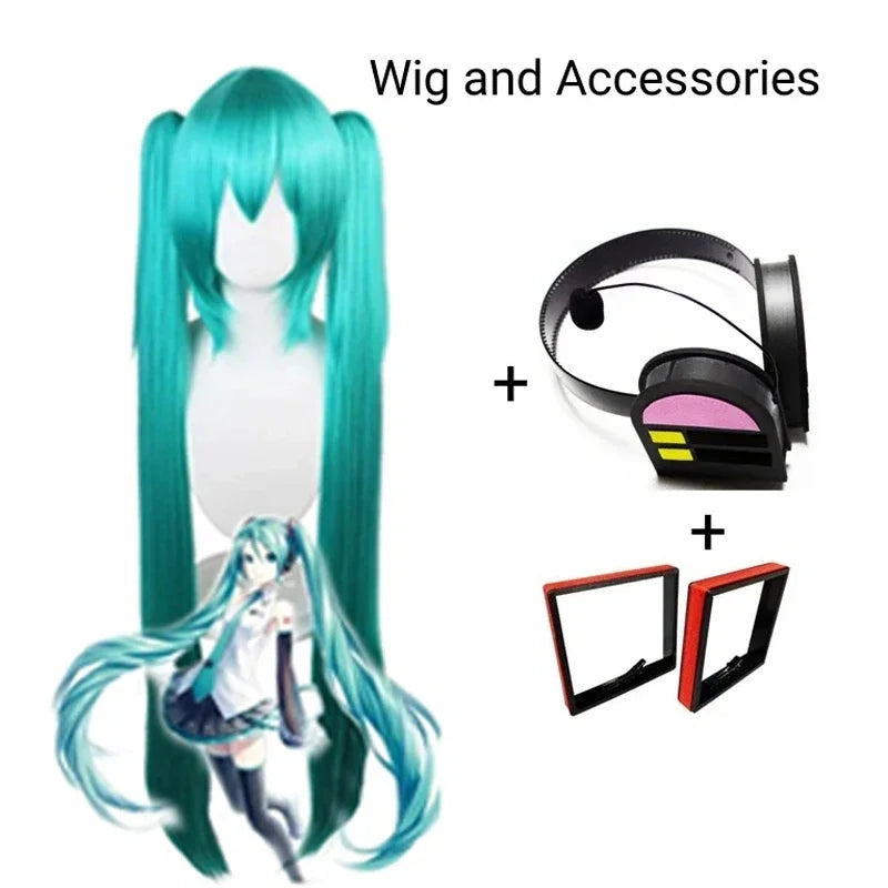 Miku Cosplay Ensemble Complet En Cuir Argenté Tissu Costume Miku Cosplay Chapeaux Costume Tenue JK Robe De Marin Lycée Uniforme