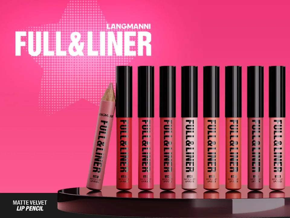 Wooden Matte Brown Lip Liner Pencil 12 Colors Velvet Nude Pink Lipstick Pencil Lasting Soft Smooth Lipliner Outline Lips Contour