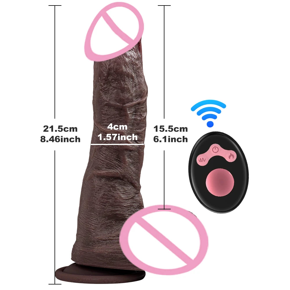 Telescopic Vibrator Dildo Heating Realistic Big Penis Female Vagina Massager Anal Plug Masturbator Sexy Adult Sex Toys For Women