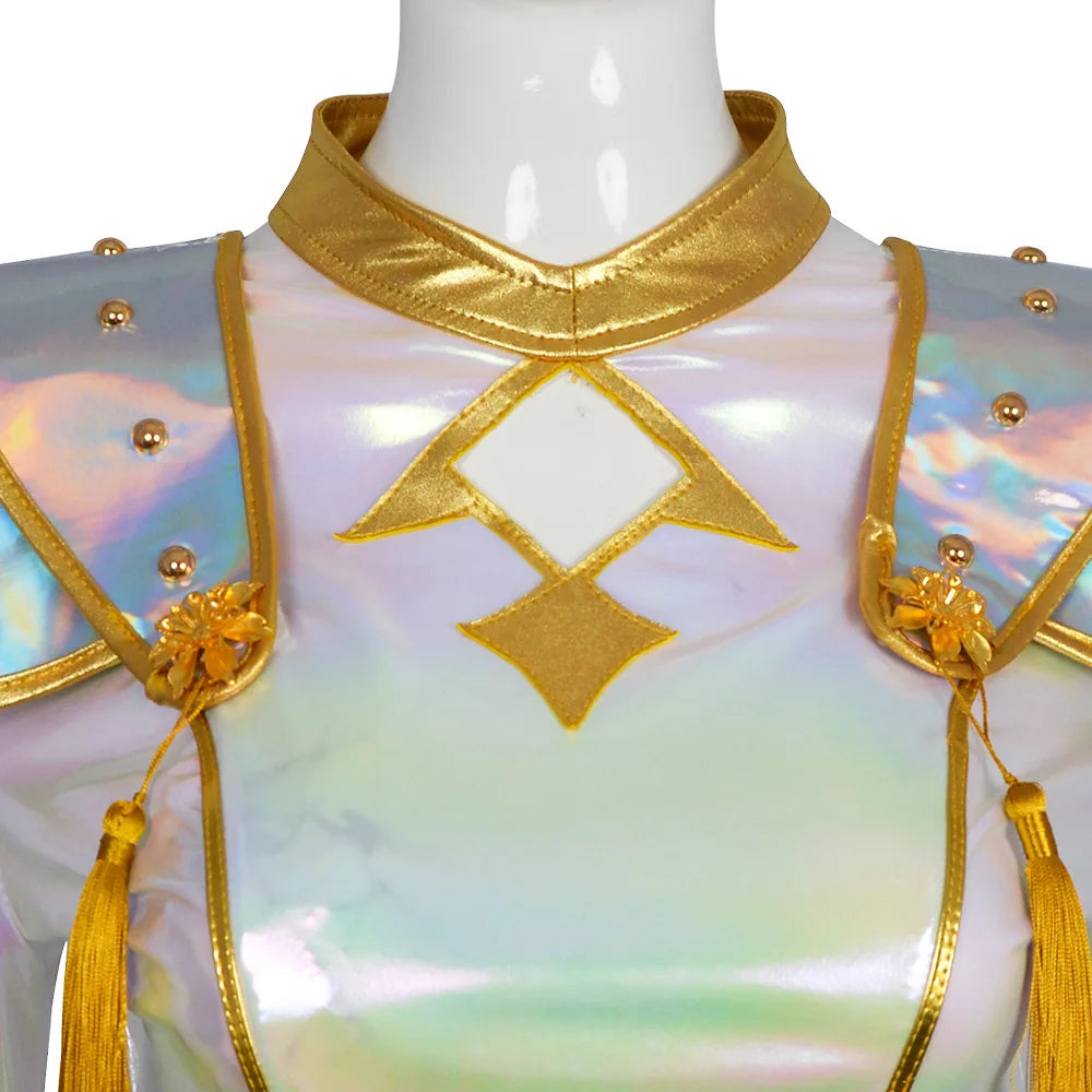 New Movie K-Pop Demon Hunters Cosplay Costume Rumi Zoey Mira White Set Adults Kids Halloween Party Props Stage Show Accessories