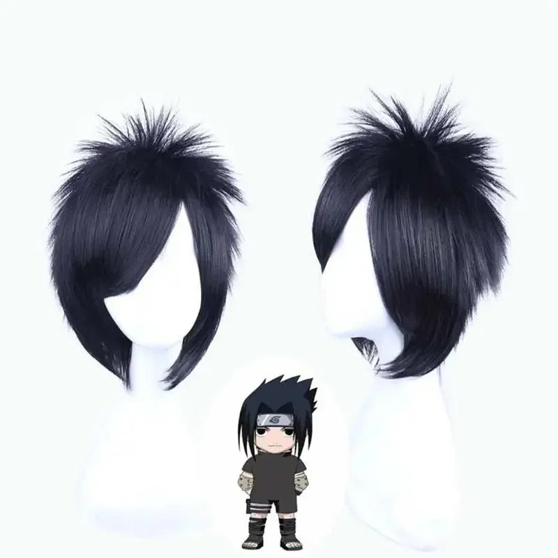 Anime Hokage Uchiha Sasuke Cosplay Costumes Shippuden Sasuke Third Generation Suit Halloween Costume Gray Tops Suit Wig Clothes