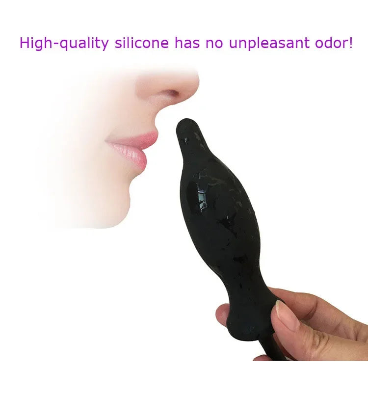 Inflatable Anal Dildo Plug Expandable Butt Plug with Pump Sex Toys for Women Men Anal Dilator Massager Adult Products Silicone