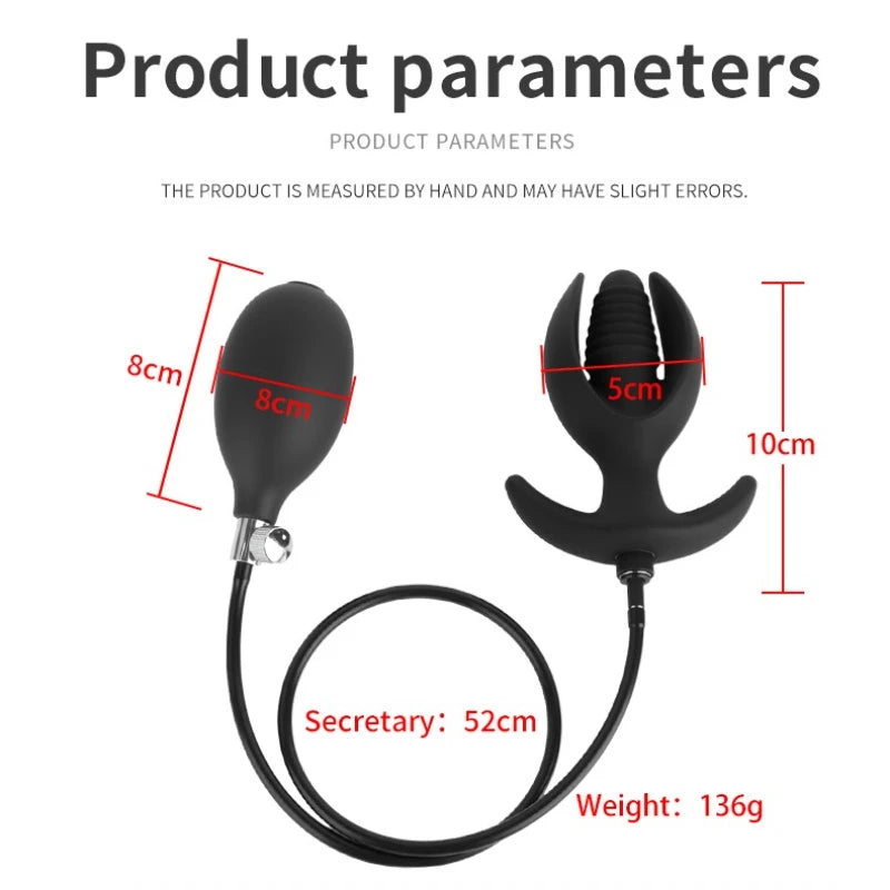 Magnetic Suction Inflatable Butt Plug Extendable Anal Dilator Butt Plug Anal Massage Masturbator Adult Sex Toys for Couples 18+