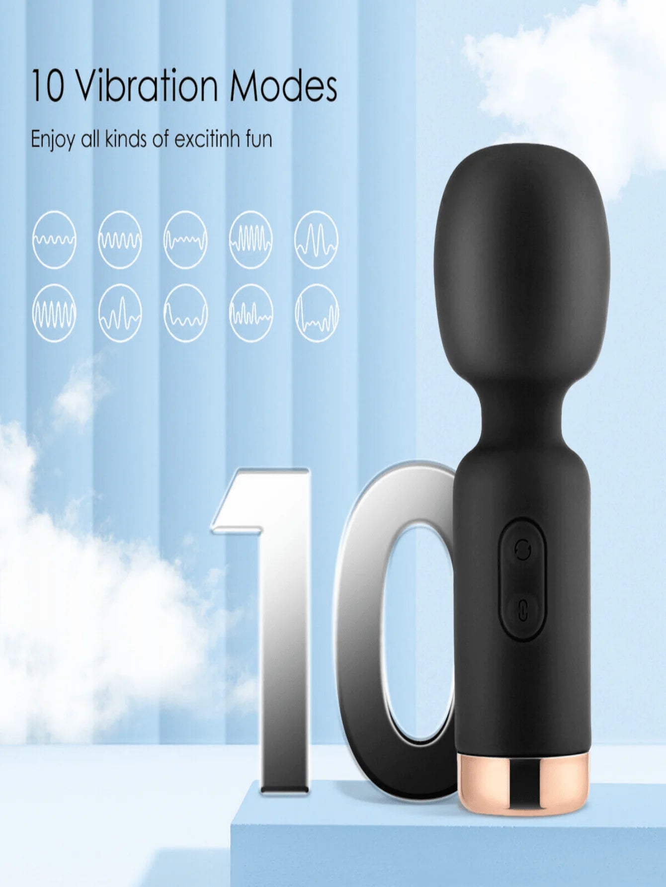 Mini Av Dildo Vibrator 10 Powerful Vibrator G-Spot Vaginal Nipple Stimulator Sex Toys Adult Masturbation Products