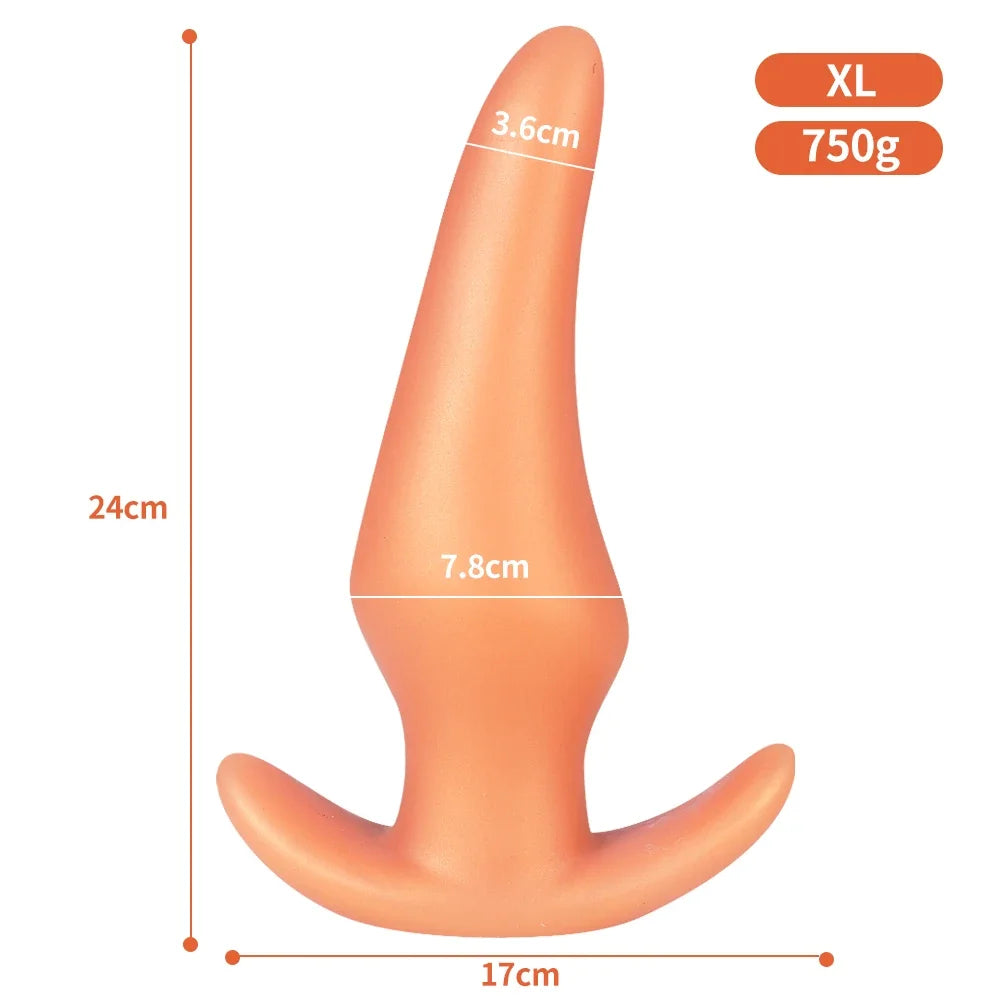 Wearable Anti Drop Soft Anal Plugs Prostate Massage Liquid Silicone Huge Butt Plug Anal Training Comfortable To Wear Butt Plug