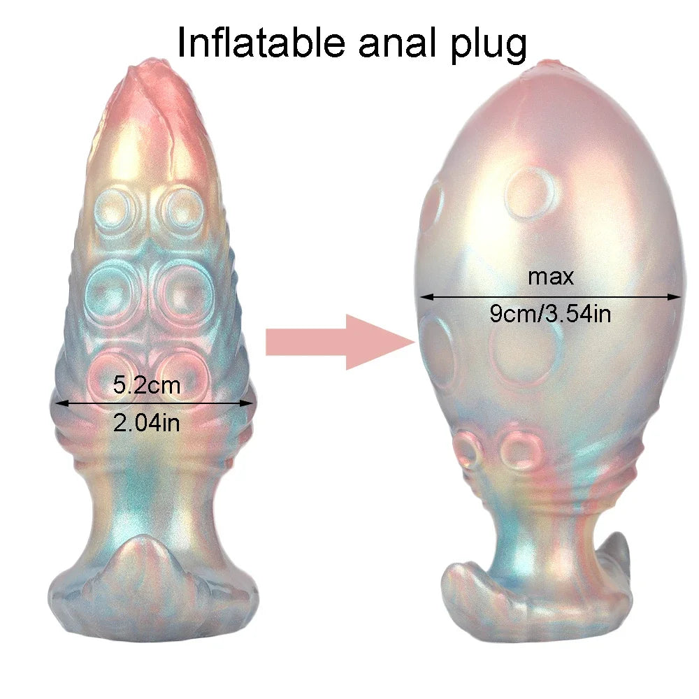 Inflatable Anal Plug Max 11cm Huge Buttplug Inflatable 18+ BDSM Sex Game for Women Men Gay Anal Dilation Prostate/G-spot Massage