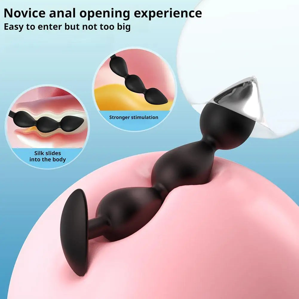Wearable Anal Plugs With Steel Balls Inside Anal Bead Butt Plug Fake Dildo Analplug Buttplug Butplug Adult 18 Sex Toy For Unisex