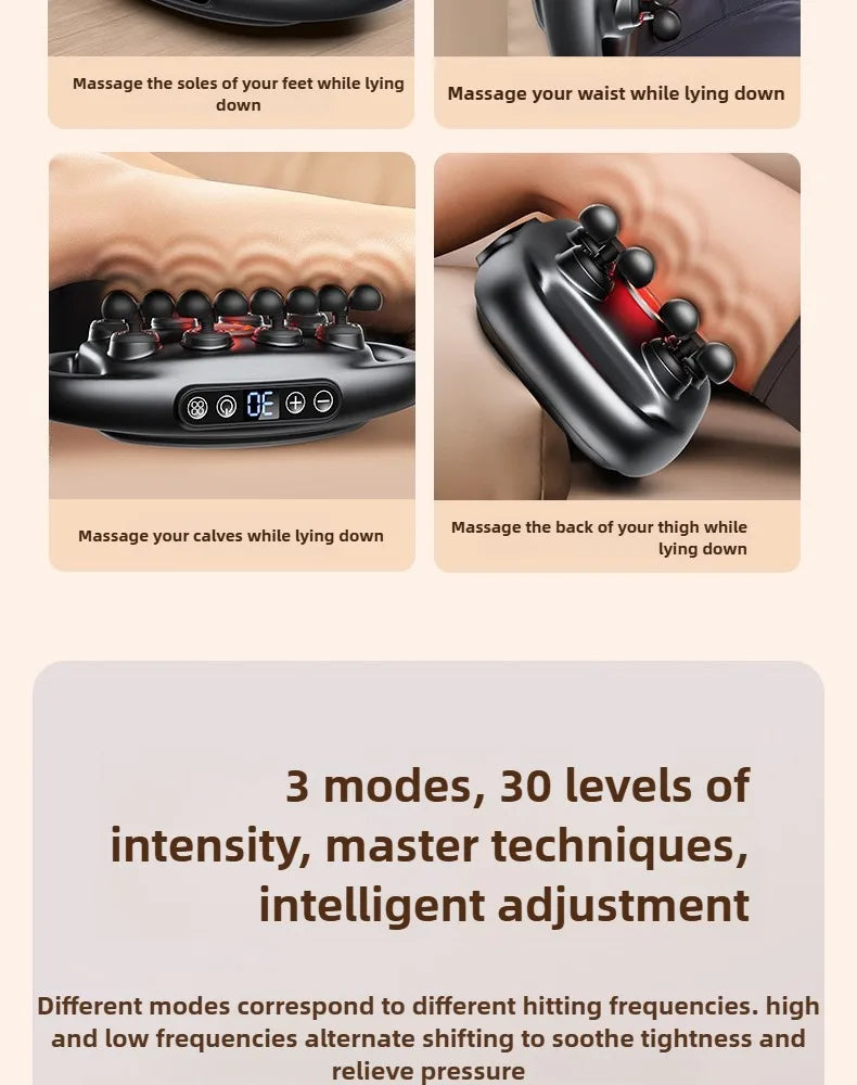 32 Massage Heads Massage Gun Deep Tissue Muscle Professional High Quality Wireless Frequency Vibration Red Light Masajeador