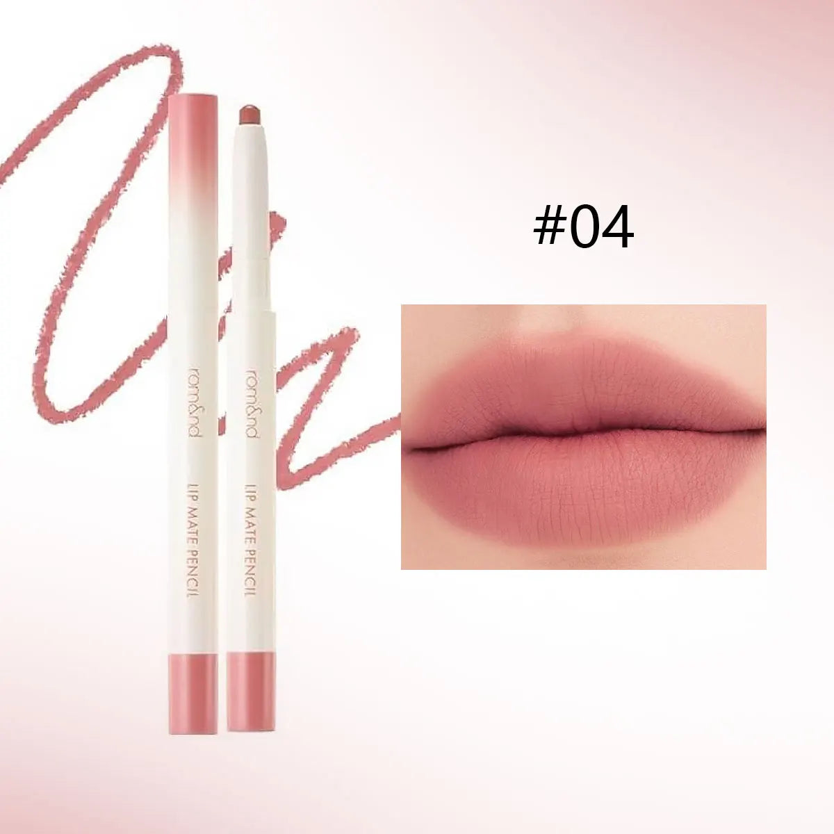 rom&nd LIP MATE PENCIL,Velvet Matte Texture,Smooth Pencil Core,Long-Lasting Color,Matte Sophistication,K-Beauty,Korean Makeup