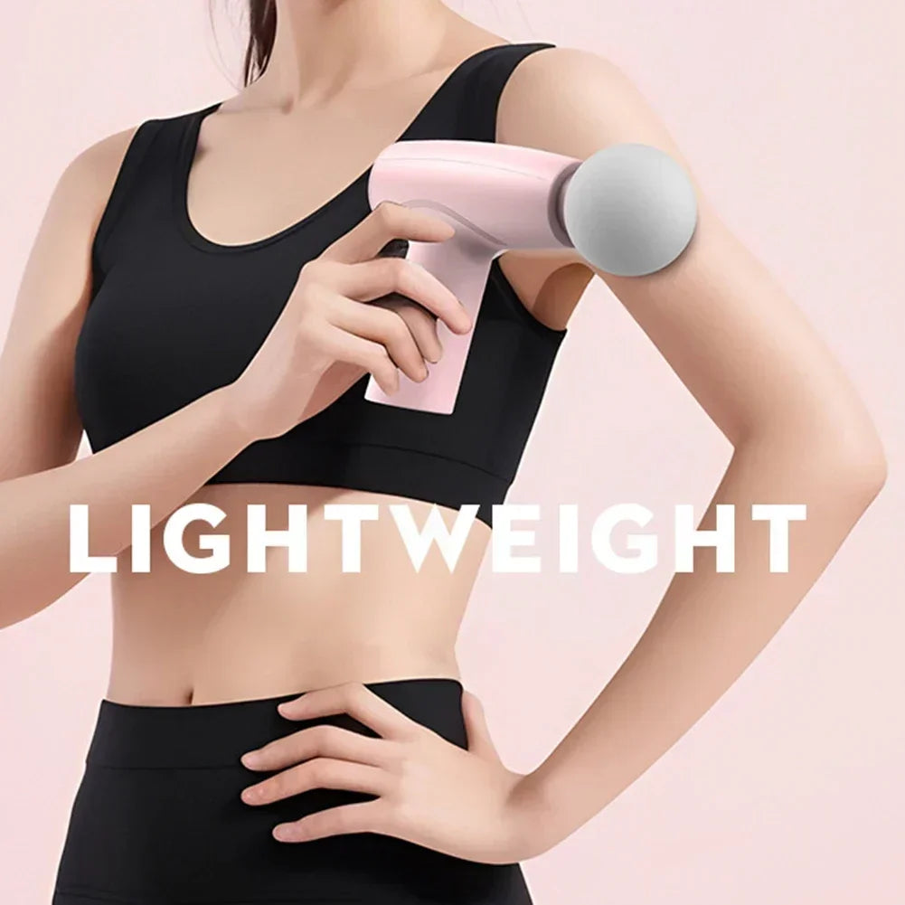 Muscle Mini Pink Massage Gun Deep Tissue Handheld Massage Gun Therapy Gun Fascia Gun Massagegun Massagers Handheld Deep Tissue