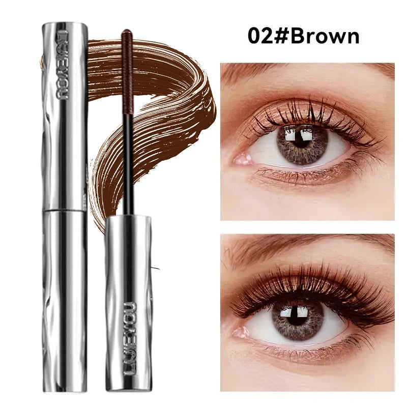 1/2pcs Steel Tube Mascara - Fiber Volumizing Mascara Eye Makeup,Dense Lash Application,Longlasting Wear for Parties Festivals