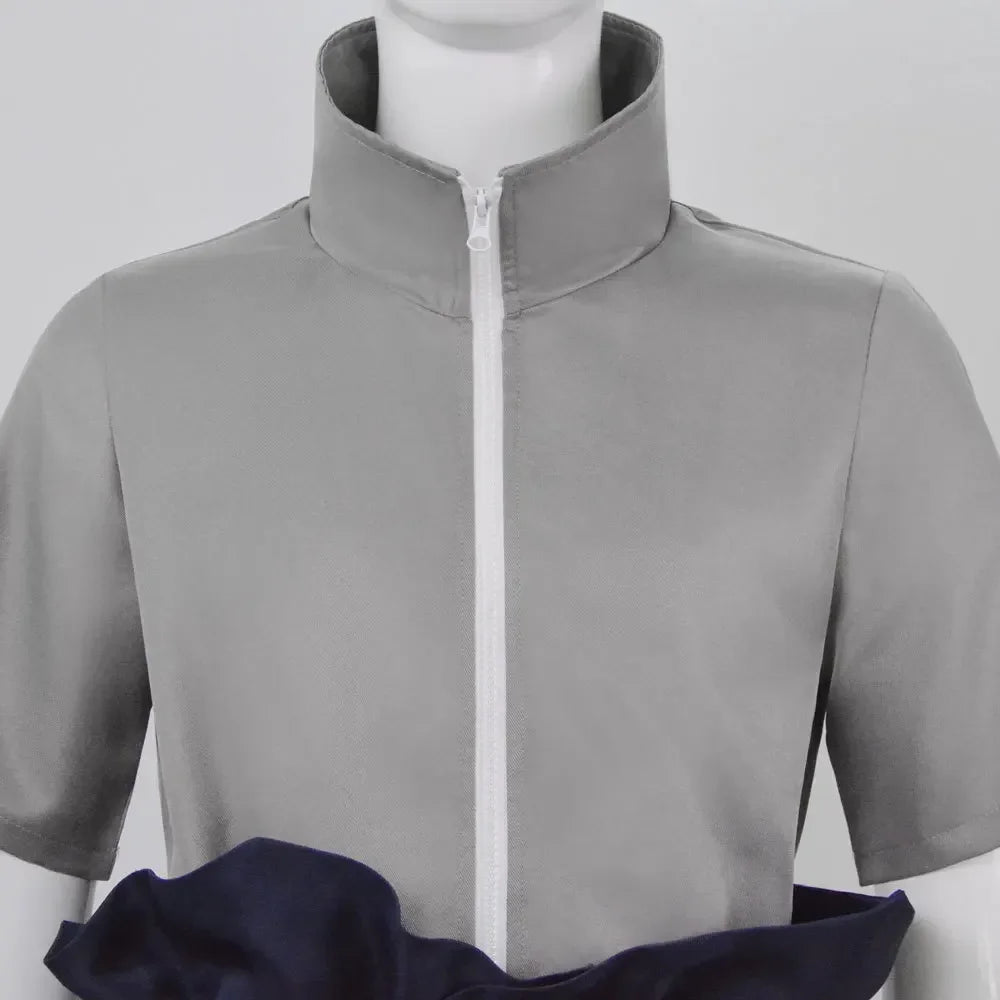 Anime Hokage Uchiha Sasuke Cosplay Costumes Shippuden Sasuke Third Generation Suit Halloween Costume Gray Tops Suit Wig Clothes
