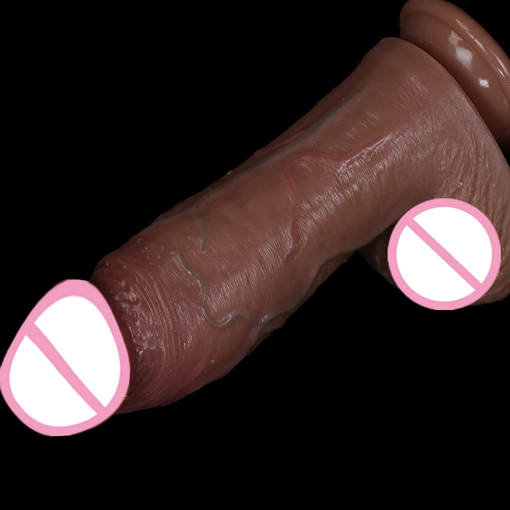 18+ Adults Shop Super Realistic Dildo Skin Intimate Soft Big Penis Suction Cup Anal Sex Toys Stimulator Vagina Orgasm For Women