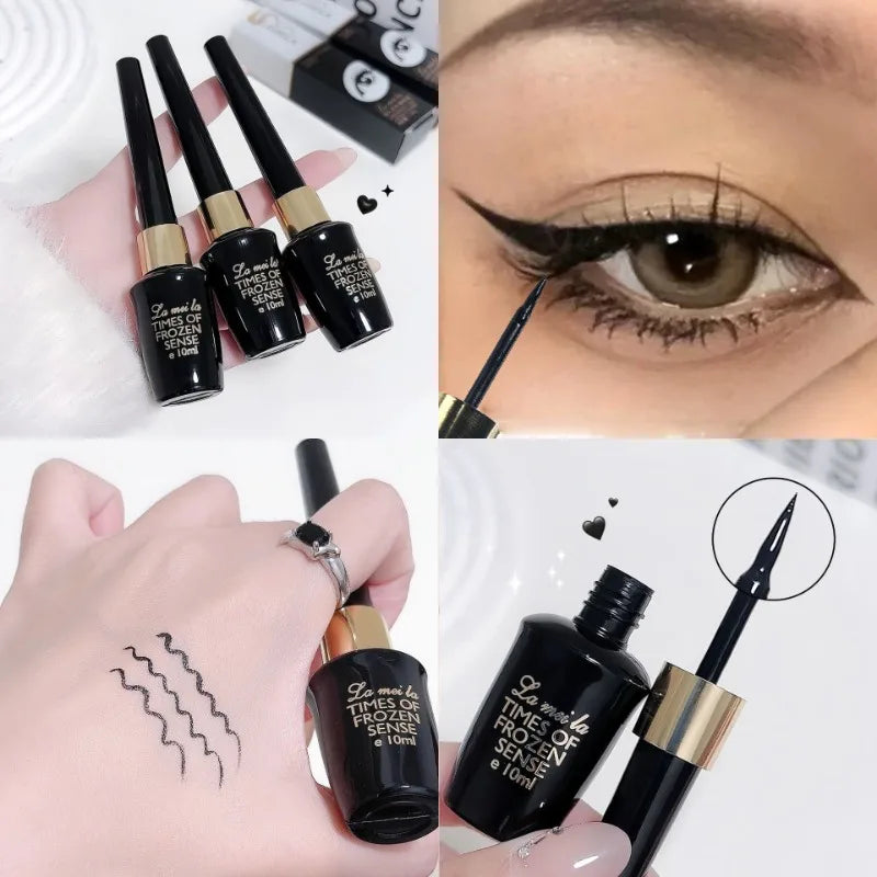 Long-lasting Black Gel Eyeliner Ultra-fine Hard-tipped Waterproof Liquid Eyeliner Pen Quick-Dry Durable Cosmetics Makeup Tool